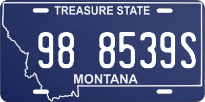 MT license plate 988539S