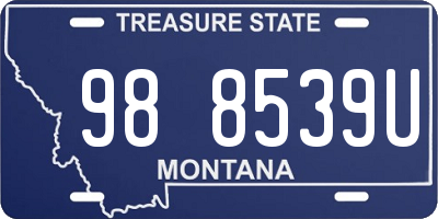 MT license plate 988539U