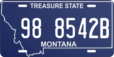 MT license plate 988542B