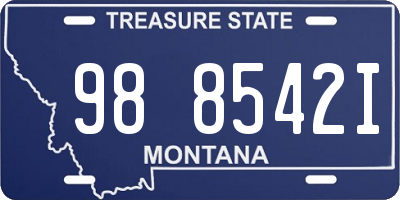 MT license plate 988542I