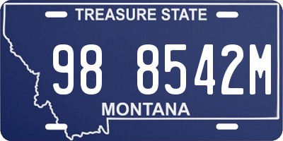 MT license plate 988542M