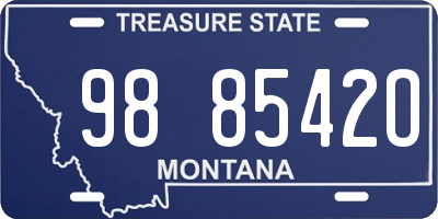 MT license plate 988542O