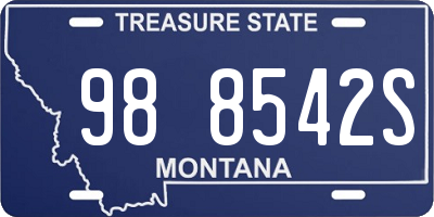 MT license plate 988542S