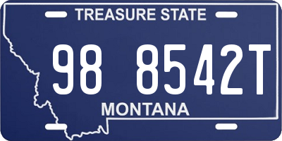 MT license plate 988542T