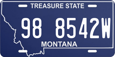 MT license plate 988542W