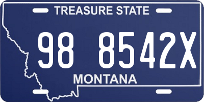 MT license plate 988542X