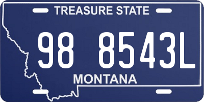 MT license plate 988543L