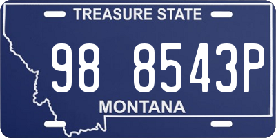 MT license plate 988543P