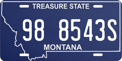 MT license plate 988543S