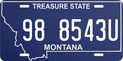 MT license plate 988543U