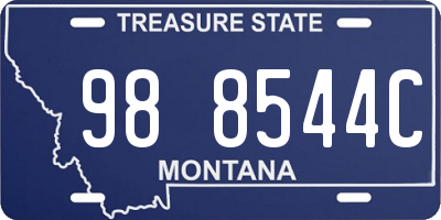 MT license plate 988544C