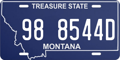 MT license plate 988544D