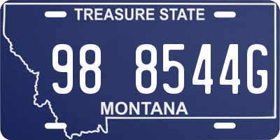 MT license plate 988544G