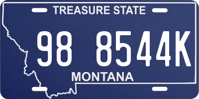 MT license plate 988544K