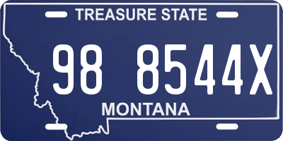 MT license plate 988544X