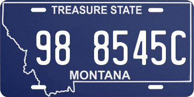MT license plate 988545C