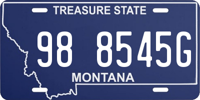 MT license plate 988545G