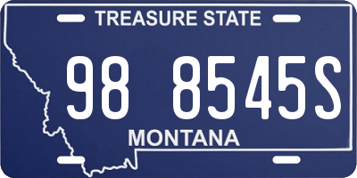 MT license plate 988545S