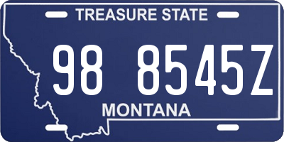 MT license plate 988545Z