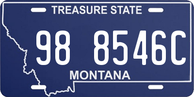 MT license plate 988546C
