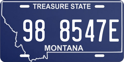 MT license plate 988547E