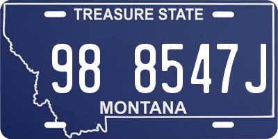 MT license plate 988547J