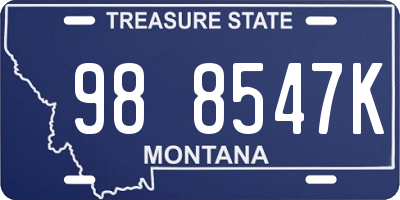 MT license plate 988547K