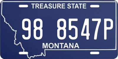 MT license plate 988547P