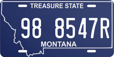 MT license plate 988547R