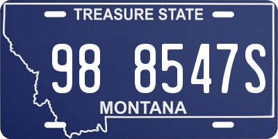 MT license plate 988547S