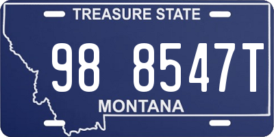 MT license plate 988547T