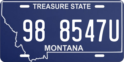 MT license plate 988547U