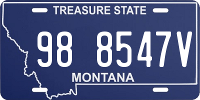 MT license plate 988547V