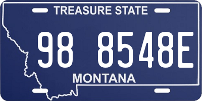 MT license plate 988548E
