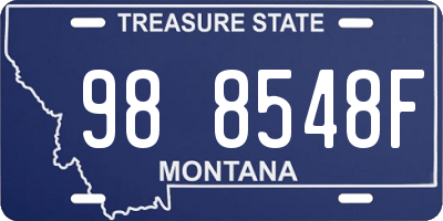 MT license plate 988548F