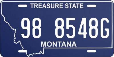 MT license plate 988548G