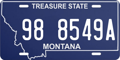 MT license plate 988549A