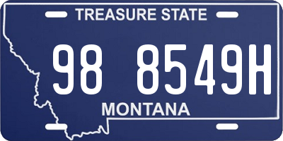MT license plate 988549H