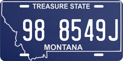 MT license plate 988549J