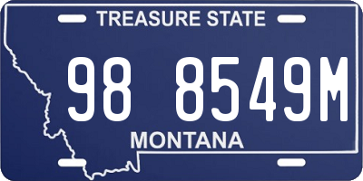 MT license plate 988549M