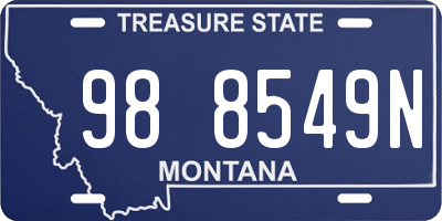 MT license plate 988549N