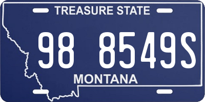 MT license plate 988549S