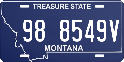 MT license plate 988549V
