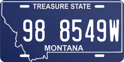 MT license plate 988549W