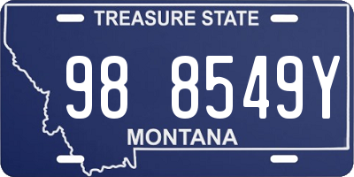 MT license plate 988549Y