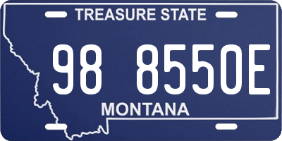 MT license plate 988550E
