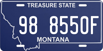MT license plate 988550F