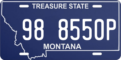 MT license plate 988550P