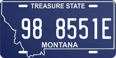 MT license plate 988551E