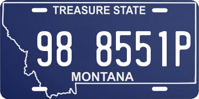 MT license plate 988551P